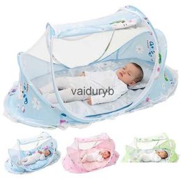 Crib Netting Foldable Baby Infant Cradle Anti-Bug Tent Net With Mattress Pillow Portable Nursery Bed Canopy Travel Beach Park Drop D Dhc4Z