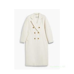 Płaszcz designerski kaszmirowy płaszcz luksusowy płaszcz Maxmara Madame klasyczny płaszcz biały