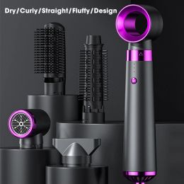 Dryer Hair Dryer 5 In 1 Hair Blower Brush Hot Cold Air Styler Comb One Step Hairdryer Electric Blowing Hair Dryer Auto Curling Iron