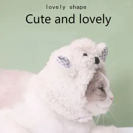 Dog Apparel Pretty Cartoon Sheep Shape Pet Cat Headwear Hat Headgear Adjustable Dress Up
