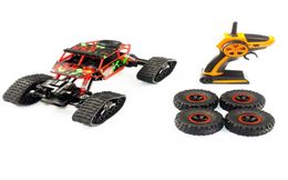 YY 24G RC Crawlertype Snow Climbing Car 118 Monster Truck SUV with Snow Tire4 Spare Tyres Ample Power Xmas Kid Birthda5541342