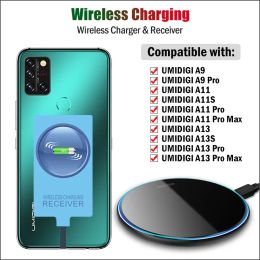 Chargers Qi Wireless Charger & Receiver for UMIDIGI A11S A13S A9 A11 A13 Pro Max F3 Phone Wireless Charging Adapter USB TypeC Connector