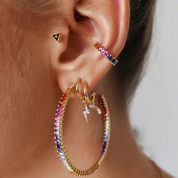 Earrings New Fashion Crystal Metal Ear Cuff Set for Women Boho Trendy Cuff Statement Rhinestone Clip Earrings Earcuffs Jewelry Wholesale
