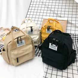 Bags Korea Lovely Ins Soft Bag Female Student Japanese Harajuku Backpack Small Fresh Ulzzang Black Yellow White Khaki Backpack