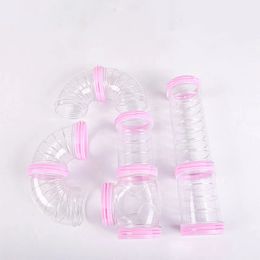 Tunnels DIY Hamster Running Tunnel Toy Set Pigs Hedgehog Tunnel Playing Tools Solid Colour for Small Animal Accessories