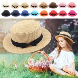 Wide Brim Hats Kids Girls Boys Infant Summer Fedora Straw Hat Floppy Beach Sun Cap Visor Water For Women