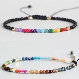 Strands Newst 7 Chakra Bracelet Men Bohemia Chakra Multicolor Small Beads Yoga Bracelets Women Holiday Jewellery Gift