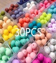 Let039s make 30pcs Silicone Beads 12mm Food Grade Silicone Teething Necklace DIY Jewellery Nursing For Teeth BPA Baby Teethe2898649