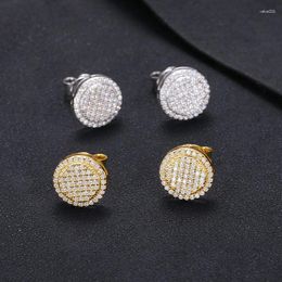 Stud Earrings Hip Hop 925 Silver Iced Bling D Color Moissanite Screwback Women Men Fine Jewelry 14k Gold Plated Pass Diamond