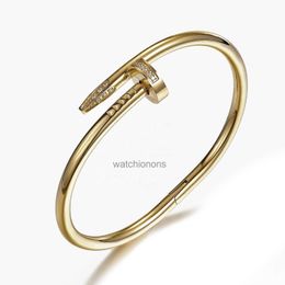 High Quality Luxury Bangle carter quality gold plated stainless steel bangle waterproof traditional bangles jewelry women nail bracelet