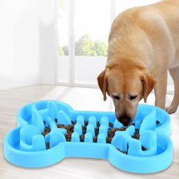 Feeding Pet Dog Bowl Healthy Soft rubber Slow Food Feeder AntiSlip AntiGulping Choke travel bowl for Cat dog Food feeding slow feeder