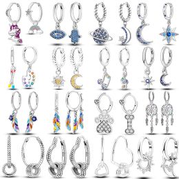 Earrings Original Design Asymmetric Artist Painter Palette Hoop Earrings for Teens Women Silver Colour Enamel Lady Luxury Party Jewellery