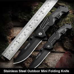 Stainless Steel Outdoor Folding Knife, EDC Pocket Knife, Multi-purpose Fruit Knife and Cutter, Survival Knife, BBQ Knife