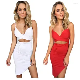 Casual Dresses Sleeveless Solid Summer Prom Party Dress Women 2024 Strap Strappy Pencil Midi Sheath Bodycon Sexy Woman Clothes