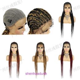 Front lace 11 braids twist wig head cover Mixed Colour Japanese silk