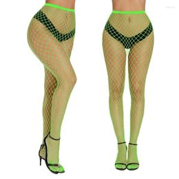 Women Socks Plus Size Tights Women's High Waist Pantyhose Green Colour Fishnet Hosiery Erotic BodyStockings Underwear Party Club Wear