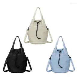 Evening Bags 2024 Simple Fashion Bag Bucket Girl Women Large Capacity Crossbody Japanese Style Shoulder Nylon Trendy