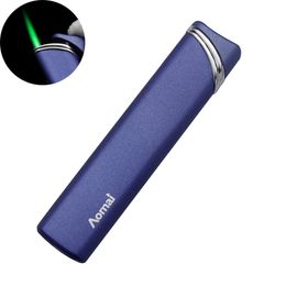 Cigarette Metal Lighters Green Flame Cigar Lighters Creative Windproof Refillable Butane Without Gas Torch Jet Lighters