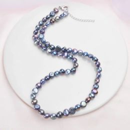 Necklaces 2023 Natural Freshwater Pearl Choker Necklace for Women Baroque Pearl Jewelry Wedding Stainless Steel Clasp Wholesale