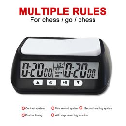 Clocks Professional Chess Clock Count Up Down Competition Hour Metre Portable Chess Clock Timer Table Games for International Chess
