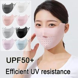 Masks Ice Silk Face Mask Uv Sun Protection Summer Adjustable Breathable Men Women Outdoor Running Cycling Sports Mask