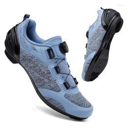 Cycling Shoes MTB Men Women Breathable Knit Self-Locking Dirt Road Bicycle For Exercise Bikes Cleats Clip Racing Sneakers