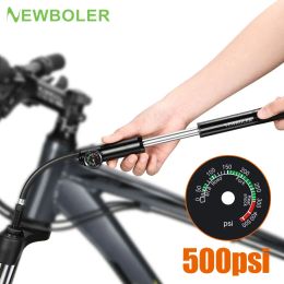 Accessories Portable Highpressure 120 300 500psi Bicycle Air Pump with Gauge for Fork Rear Suspension Shock Absorber Mountain Bike Air Pump