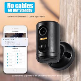 Cameras M2 Mini Camera Wifi With Battery Standby Indoor PIR Detection Wireless Wide Lens Two way audio Home Video Security IP HD Camera