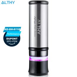 bottle Althy 2 in 1 Stainless Steel Insulation Hydrogen Water Bottle Generator + Disinfectant Generator Dupont Spe+pem Dual Chamber