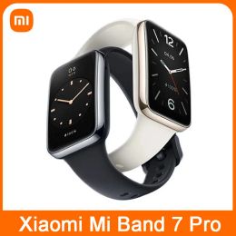 Wristbands New Xiaomi Mi Band 7 Pro Smart Bracelet AMOLED Screen GPS Blood Oxygen Fitness Traker Waterproof Xiaomi Smart Band 7 Pro