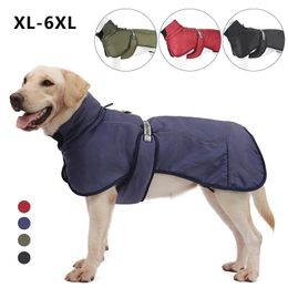 Clothes For Large Dogs Waterproof Big Dog Vest Jacket Winter Warm Thicken Pet Dog Coat French Bulldog Labrador Doberman Outfits 240422