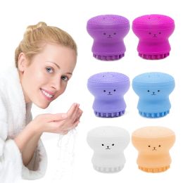 Scrubbers 1pc Facial Cleaning Brush Facial Cleanser Pore Cleaner Exfoliator Face Deep Cleansing Scrub Washing Brush Skin Care Tool