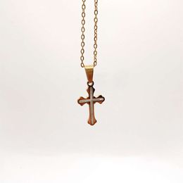 Minimalist Fashion Cross Stainless Steel Necklace Binding (bingge Jewelry)