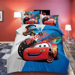 sets Popular Cars Children Bedding Sets Single Twin Full Size Duvet Cover Bed Sheet Pillowcase Lighing Ueen 95 Bedclothes