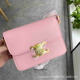 High end Designer bags for women Celli tofu bag flip hand rubbed cow leather messenger single shoulder toothpick pattern light original 1:1 with real logo and box