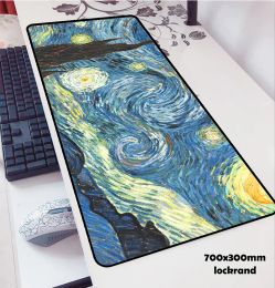 Rests Van Gogh Mouse Pads 70x30cm Pad to Mouse Notbook Computer Mousepad World Map Gaming Mousepad Gamer to Keyboard Laptop Mouse Mat