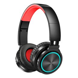 &equipments B12 Wireless Headphones Bluetooth 5.0 Headphone 36h Play Time with 7 Color Led Light Supoort Tf Card Headset for Phone Pc