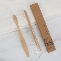 2024 10Pcs Toothbrush Eco-Friendly Rainbow Bamboo Soft Fibre Toothbrush Biodegradable Teeth Brush Solid Bamboo Handle Toothbrush- for