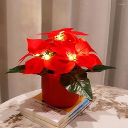 Decorative Flowers 25cm Artificial Flower Fake Plants High Brightness Energy Saving Battery Powered Night Lights For Christmas Decorations