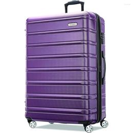 Suitcases Luggage Hardside Expandable With Spinner Wheels Checked-Large 28-Inch Purple