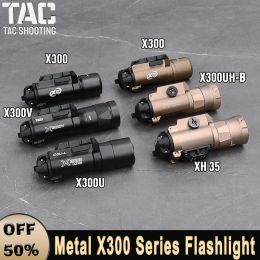 Lights Surefir Metal X300 X300U X300UHB X300V XH35 Tactical Flashlight LED Strobe Light For 20mm Rail Airsoft Weapon Pistol Accessory
