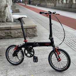 Bikes 16 Inch Folding Bike Portable BMX Mini Velo Single Speed Bicycle For Children Adult Commuting Exercise Y240423