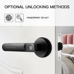 Control Biometric Fingerprint Smart Door Lock Keyless Entry Door Knobs lock for Apartment Home Non Destructive Replacement Lock