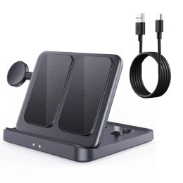 Chargers For Samsung Galaxy Z Fold 5 4 3 S23 Ultra S22 Note 20 10 Plus Galaxy Watch 5 4 Wireless Charger Holder Table Stand Fast Charging