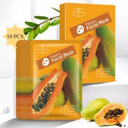 Sun Papaya Moisturising Facial Mask Antiacne Refreshing Skin Care Antiwrinkle Repair Antiaging Oilcontrol Whitening Face Masks