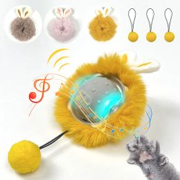 Control Smart Sensing Cat Toy Electric Rolling LED Pet Cat Ball Toys Interactive Automatic Rechargeable Sound for Activity Indoor