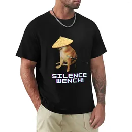 Men's Polos Silence Wench T-Shirt Oversized Boys Animal Print Shirts Graphic Tees Heavyweight T For Men