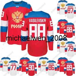 Kob Weng World Cup Team Russia Hockey Jerseys WCH 90 Namestnikov 89 Nesterov 88 Vasilevkskiy 87 Shipachev 86 Kucherov 79 Markov 77 Telegin