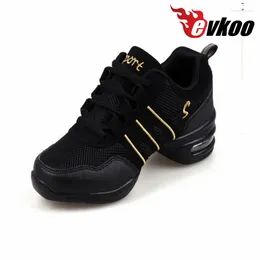 Dance Shoes Women Dancing Jazz Sneakers Hip Hop Red White Breathable Soft Outsole Comfortable Flexible Sport J-002