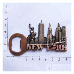 Fridge Magnets York Statue Of Liberty World Trade Building Three-Nsional Landscape Magnetic Paste Refrigerator 231007 Drop Delivery Dholr